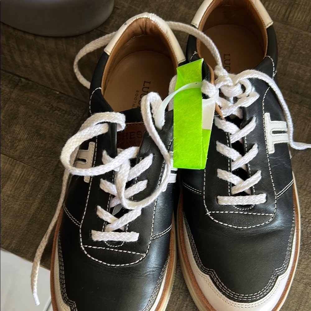 Lucchese Black and White Classic Sneakers